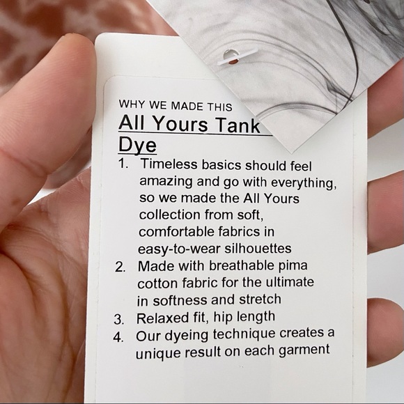 Lululemon All Yours Relaxed Tank Top Tie Dye NEW - Picture 8 of 10